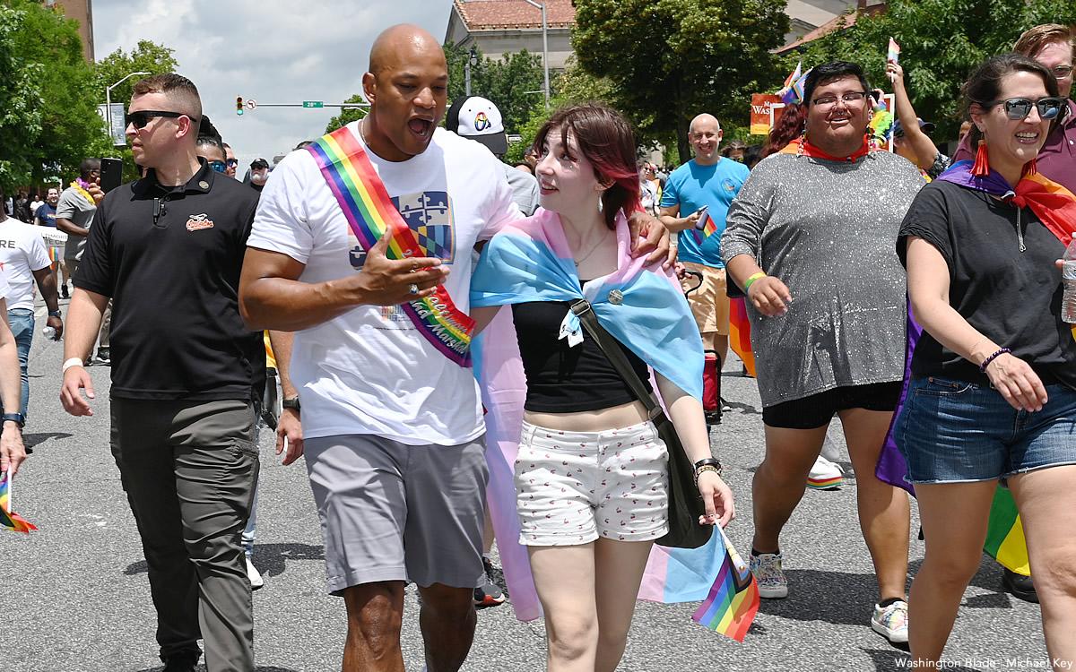 Wes Moore marches in Baltimore Pride parade